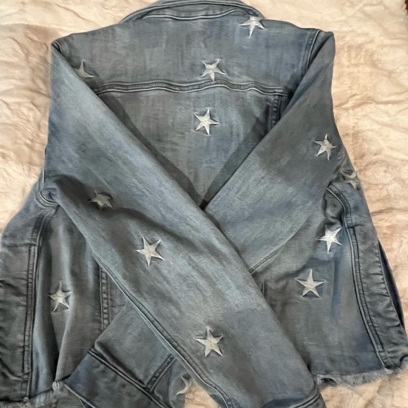 Denim jacket with embroidered stars
